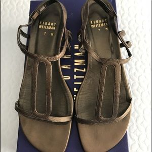 Stuart Weitzman Ovalteen Brass Merdore Sandal